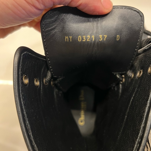 Dior Black and White Combat Boots - Picture 6 of 8